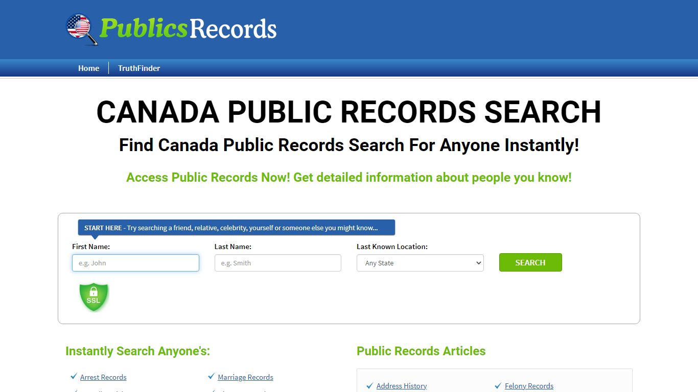 Find Canada Public Records Search For Anyone Instantly!