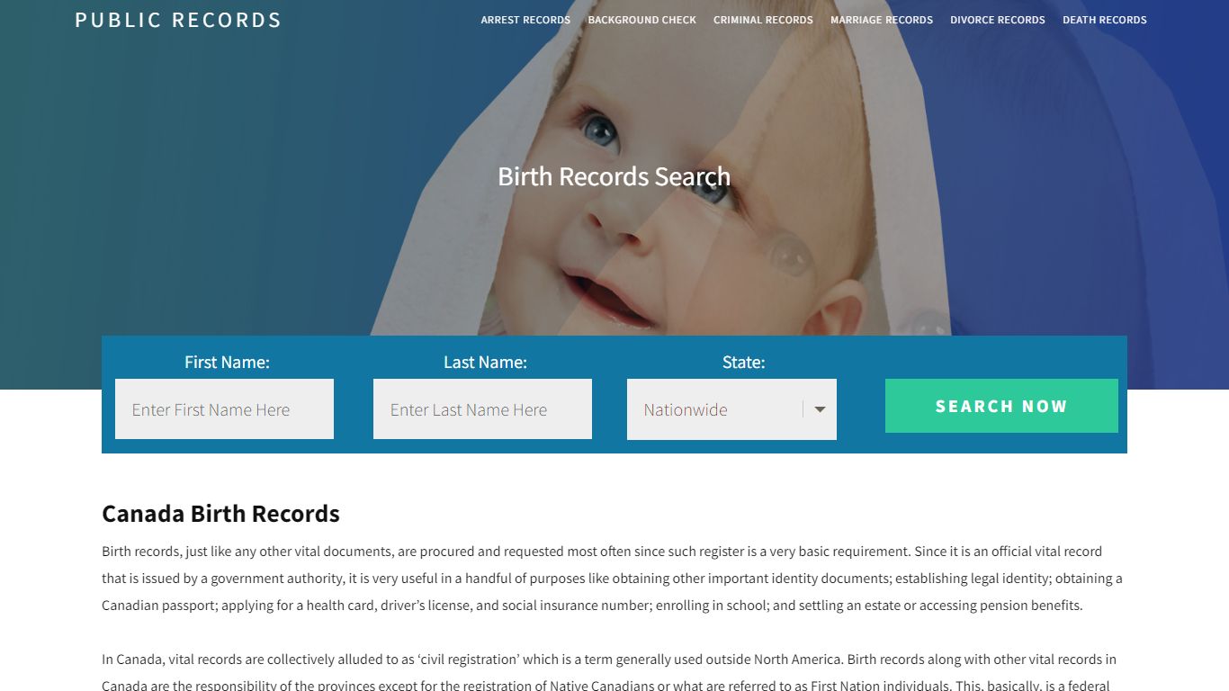 Canada Birth Records | Enter Name and Search. 14Days Free - Public Records